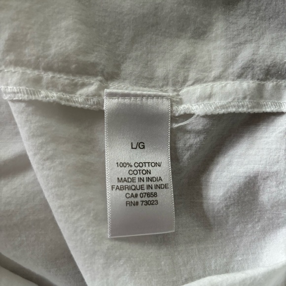 SPY C Sweet Temptation Large White Cotton Short Sleeve Blouse - Picture 7 of 8